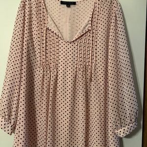 Tommy Hilfiger Pink Polka Dot Top- New